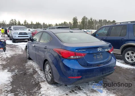 2016 Hyundai Elantra Se from USA, damaged, VIN 5NPDH4AE1GH654899